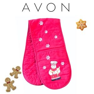 Vintage Avon Christmas Snowman Double Oven Mitt